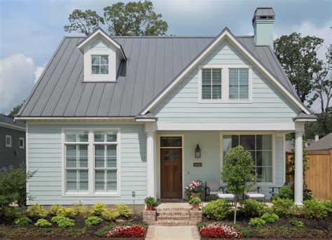 light blue house grey metal roof|grey metal roofing homes.